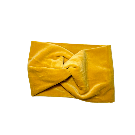 Twisted Velvet Headband in Everlasting Daisy