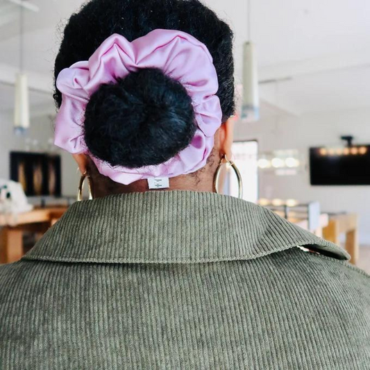 Satin Scrunchy in Hibiscus