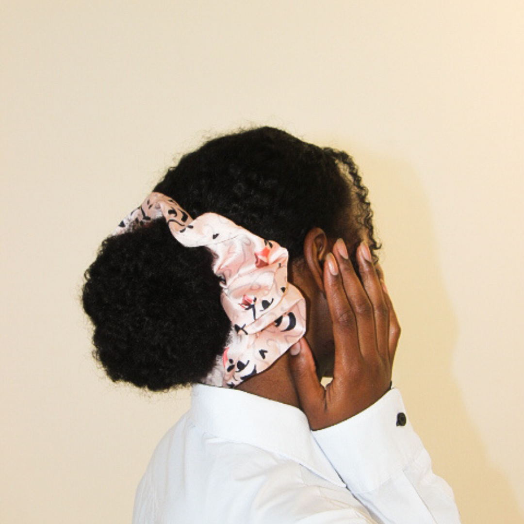 Hydrengea Set — Silk Scrunchie & Scarf