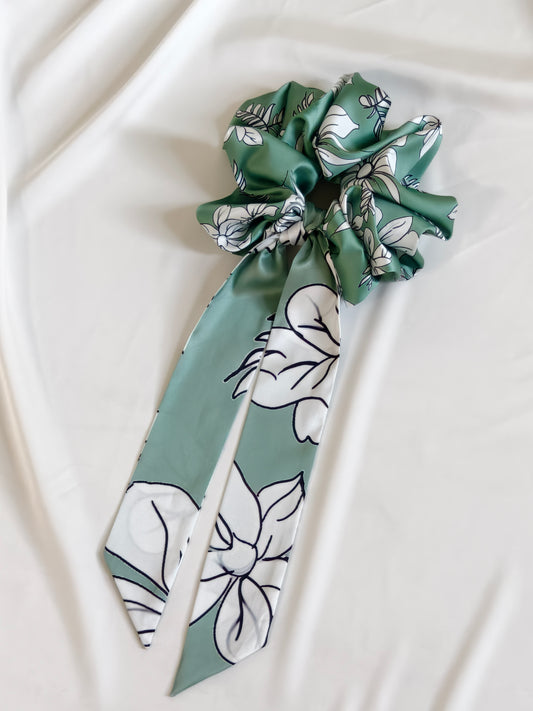 Stone Crop Set — Silk Scrunchie & Scarf