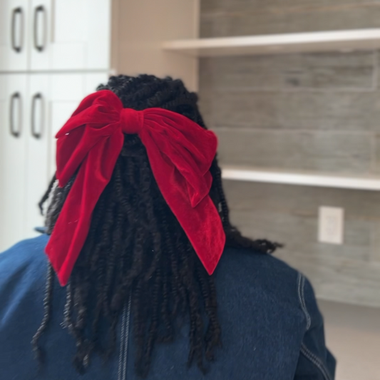 Jumbo Hair Bow in Velvet