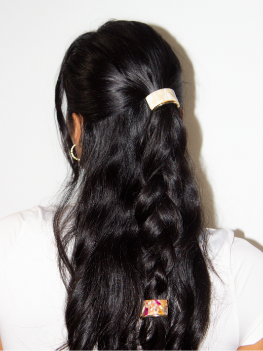 Ponytail Cuff in Brown Molten Gardenia