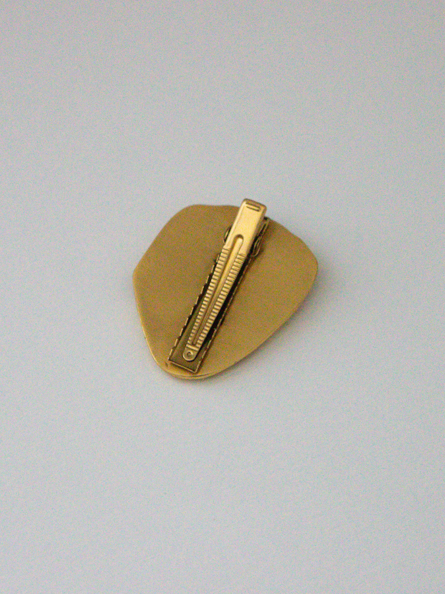 Heart-Shaped Hair Clip in Crimson Rose