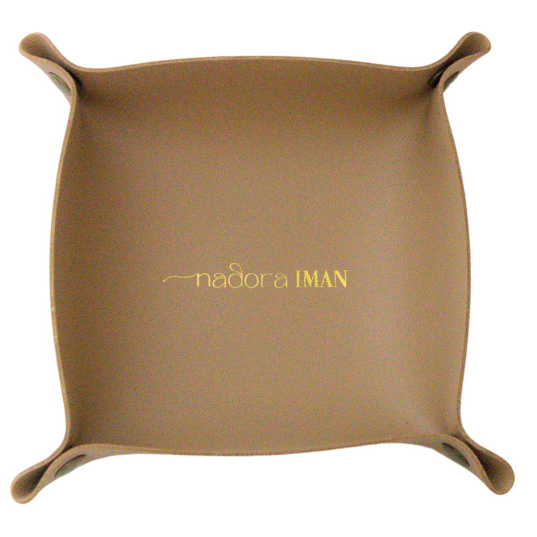 Elegant Leather Travel and Display Organizer Tray