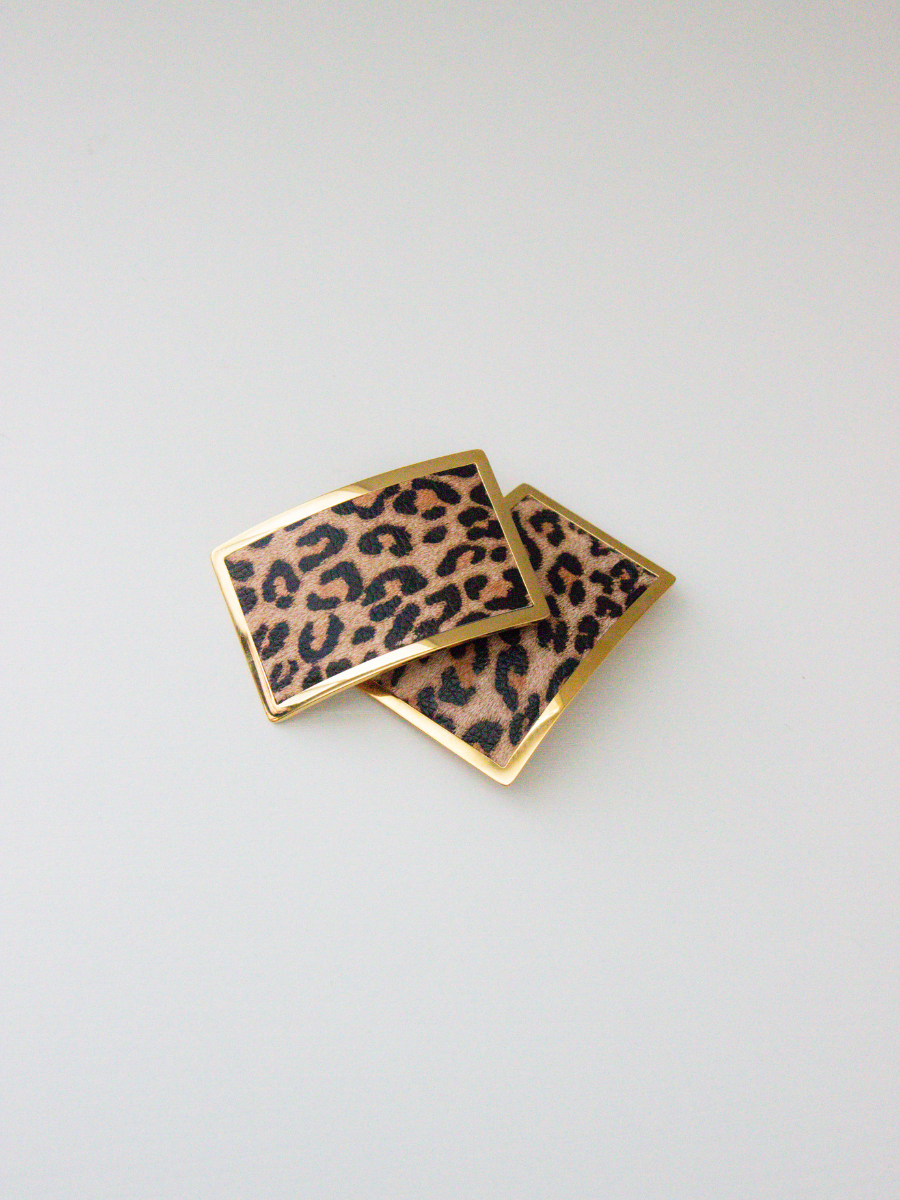 Leopard Print Barrette in Wild Orchid