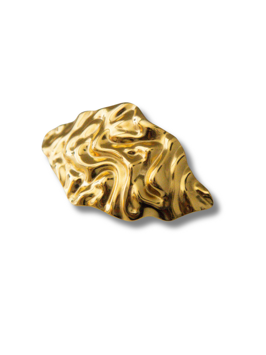 Diamond Gold Texture Barrette in Iris