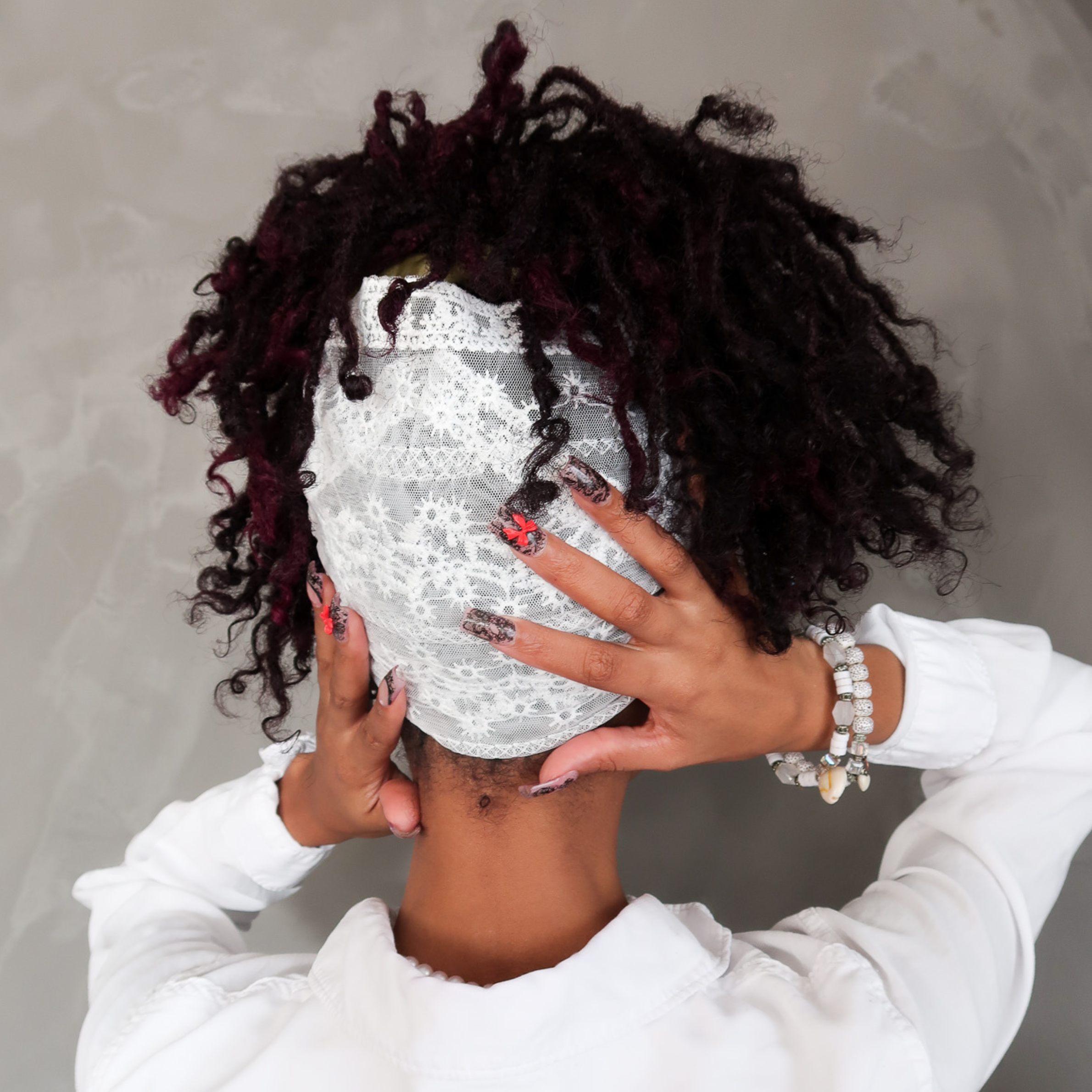 Triangle Tulle Bandana in Viola