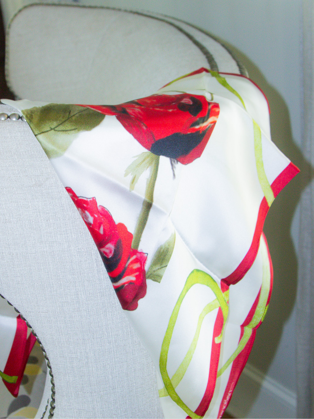 Silk Scarf in Rose Water