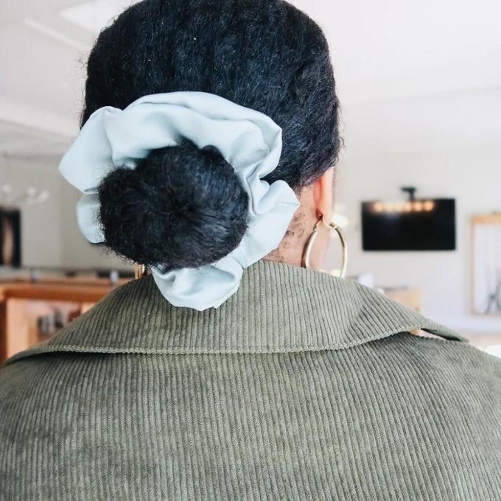 Satin Scrunchy in Hibiscus