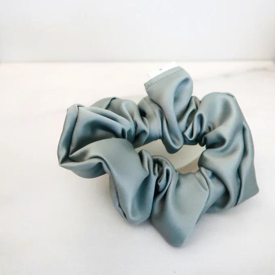 Satin Scrunchy in Hibiscus