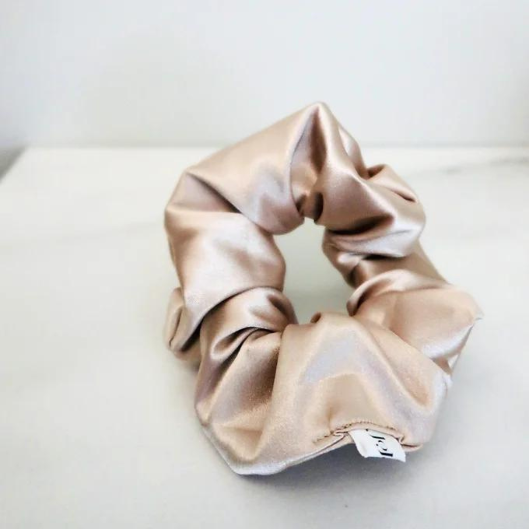 Satin Scrunchy in Hibiscus