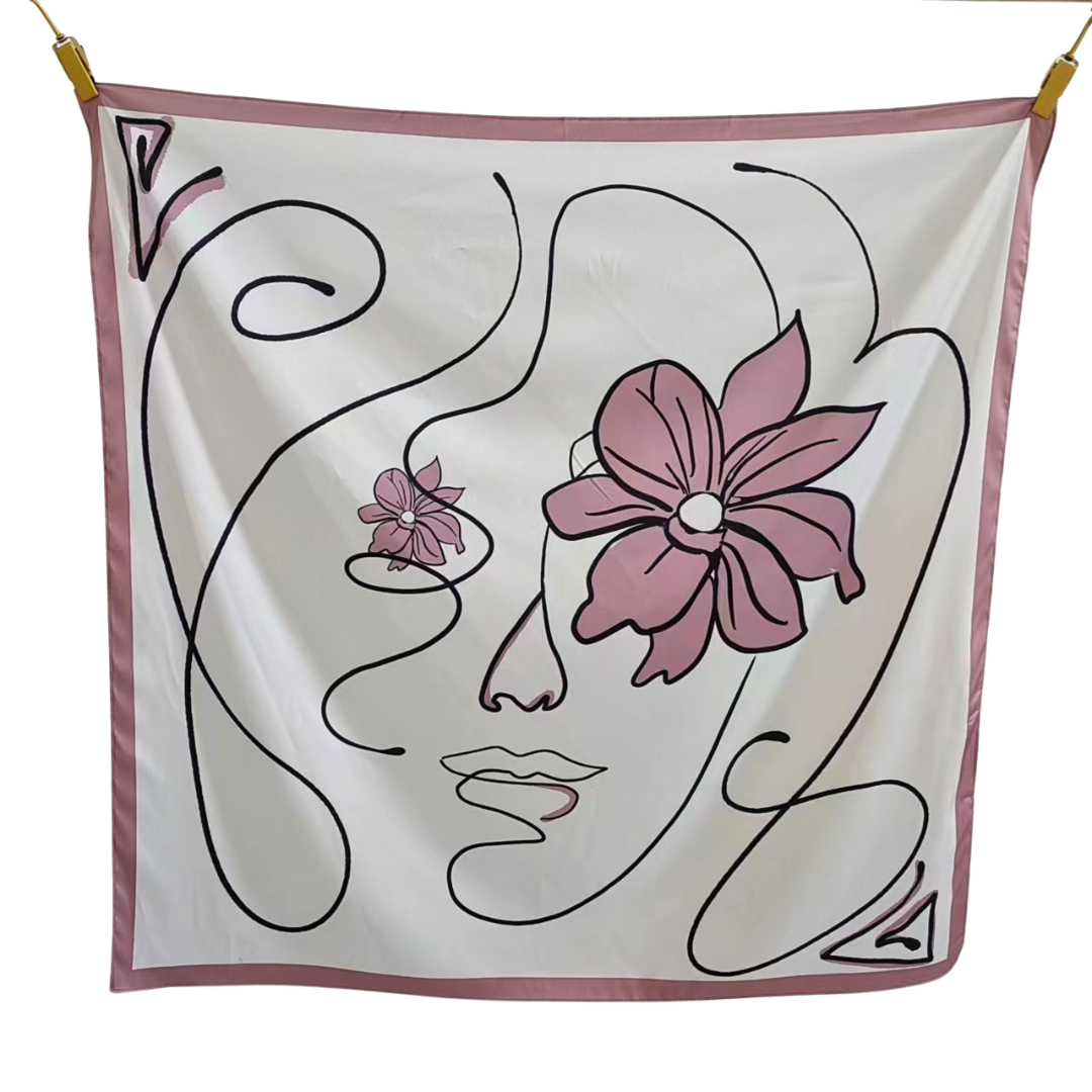 Silk Scarf in Pansy