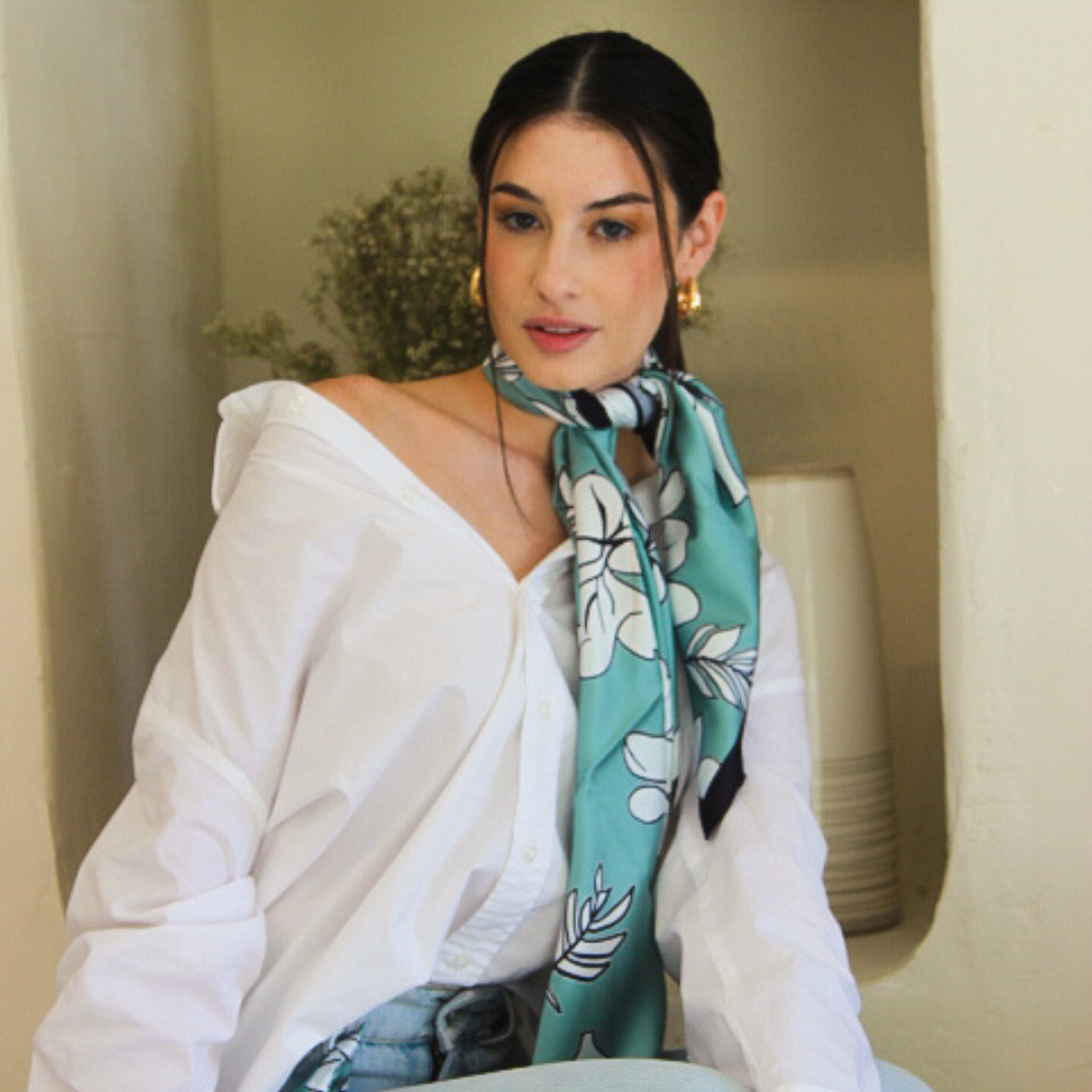 Silk Scarf in Stone Crop