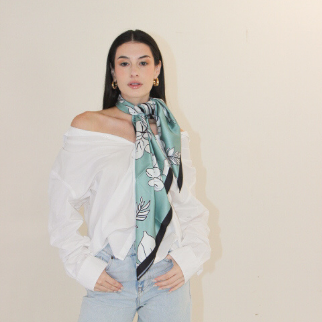 Silk Scarf in Stone Crop