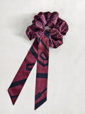 Petunias Set — Silk Scrunchie & Ponytail Scarf