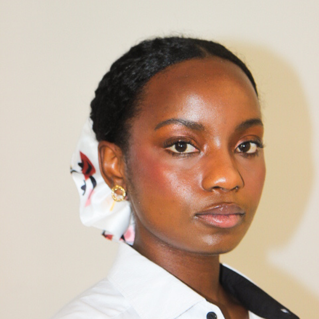 Bellis Set — Silk Scrunchie & Ponytail Scarf