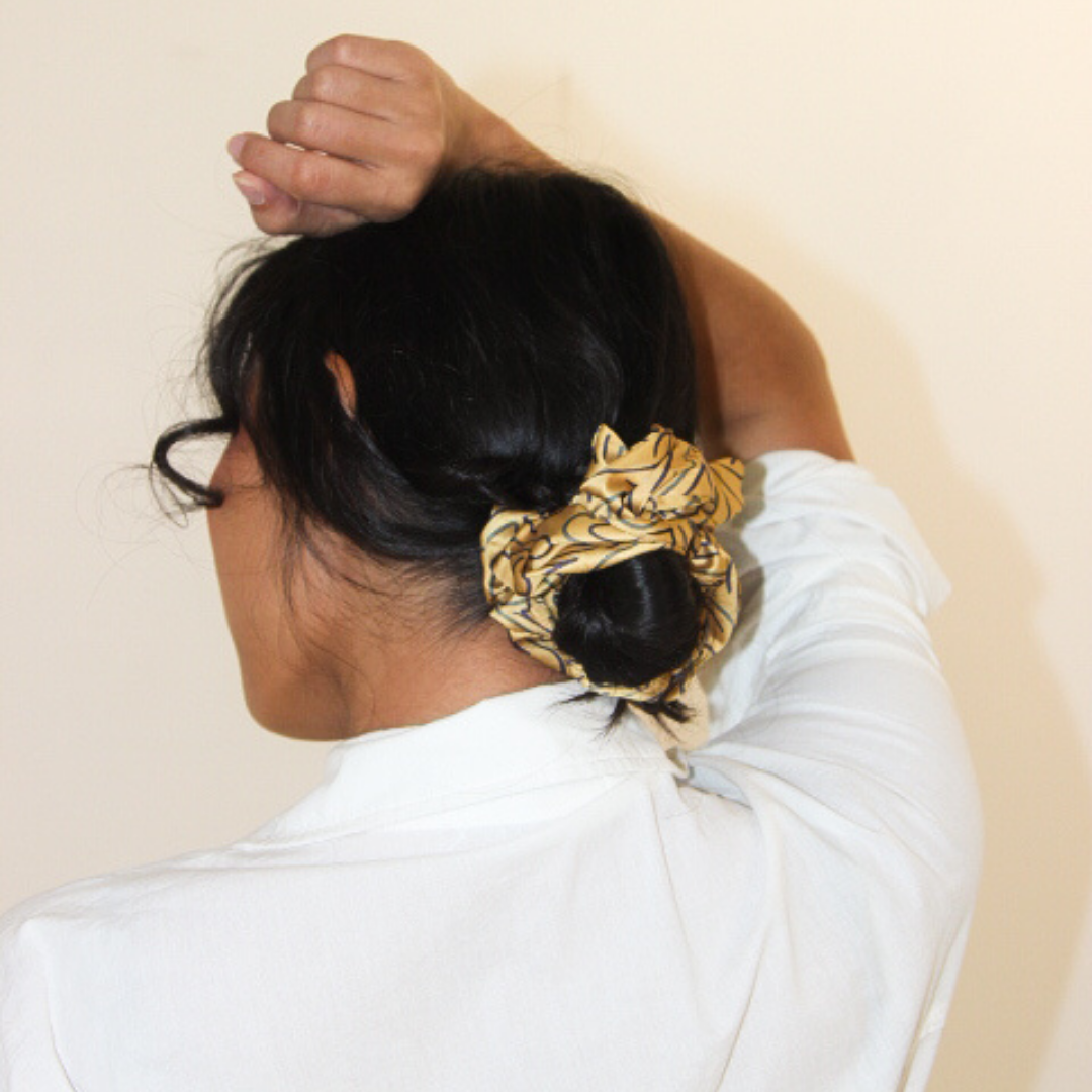 Gladilous Set — Silk Scrunchie & Ponytail Scarf