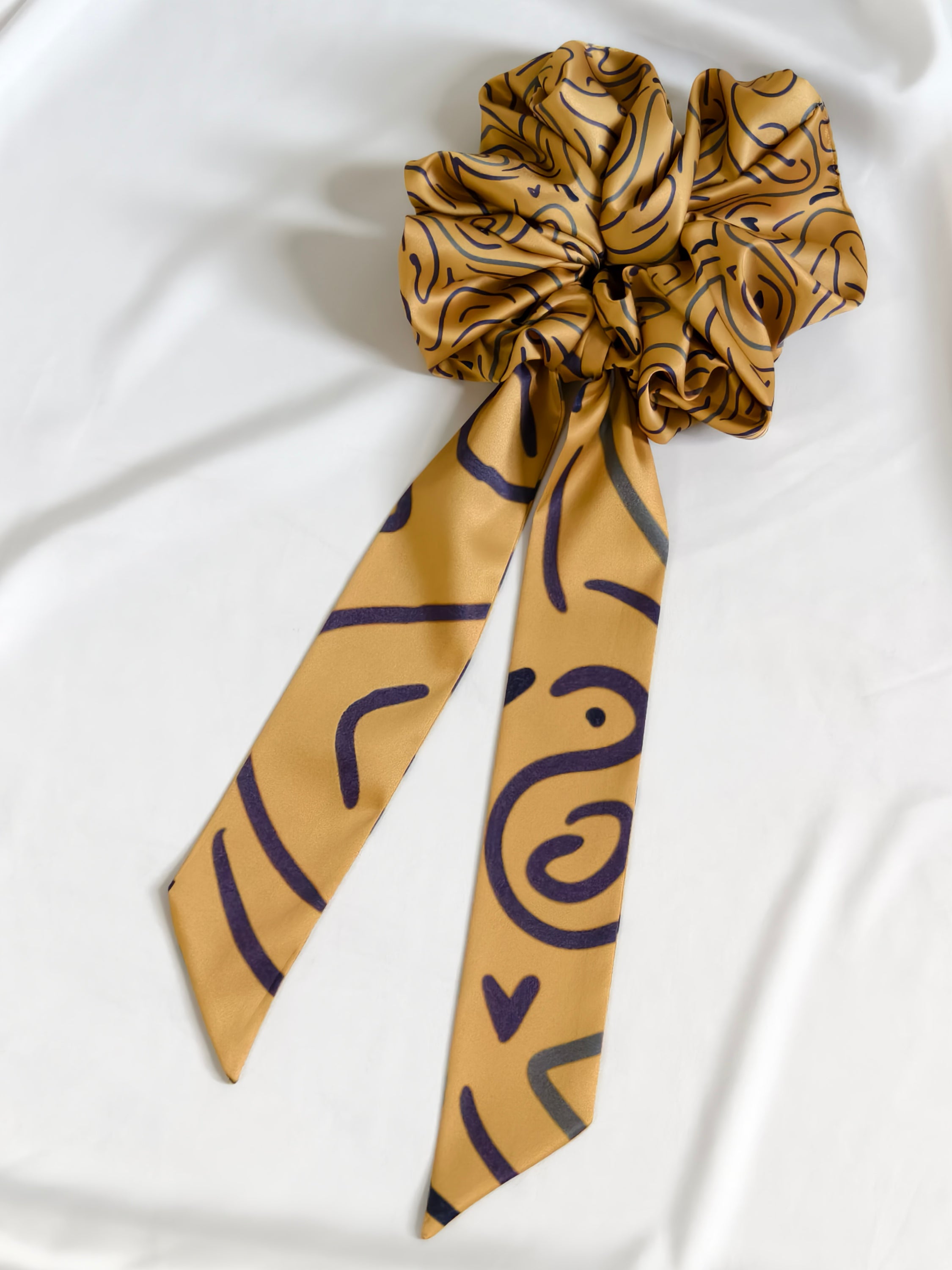 Gladilous Set — Silk Scrunchie & Ponytail Scarf