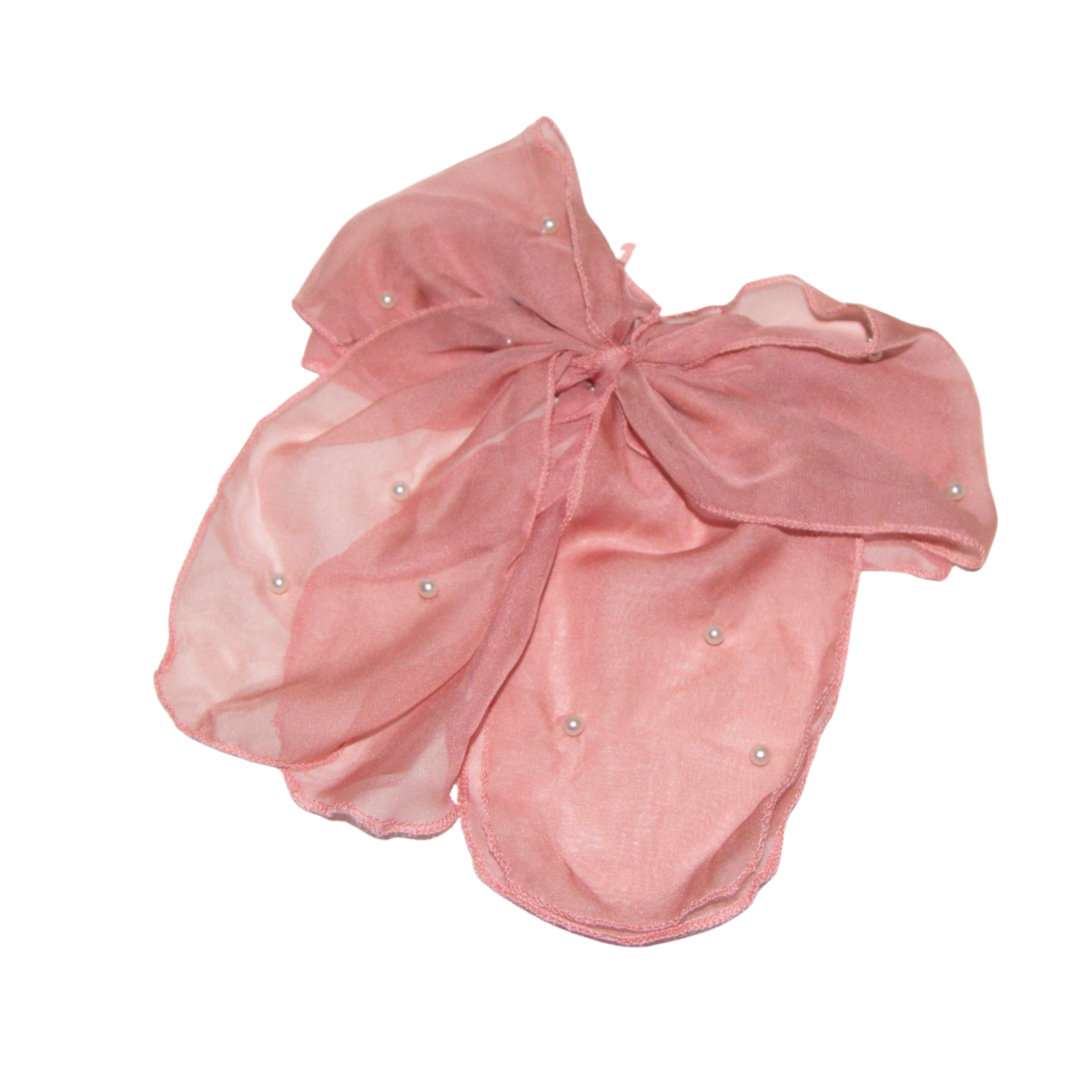 Lace Hair Bow in Dahlia