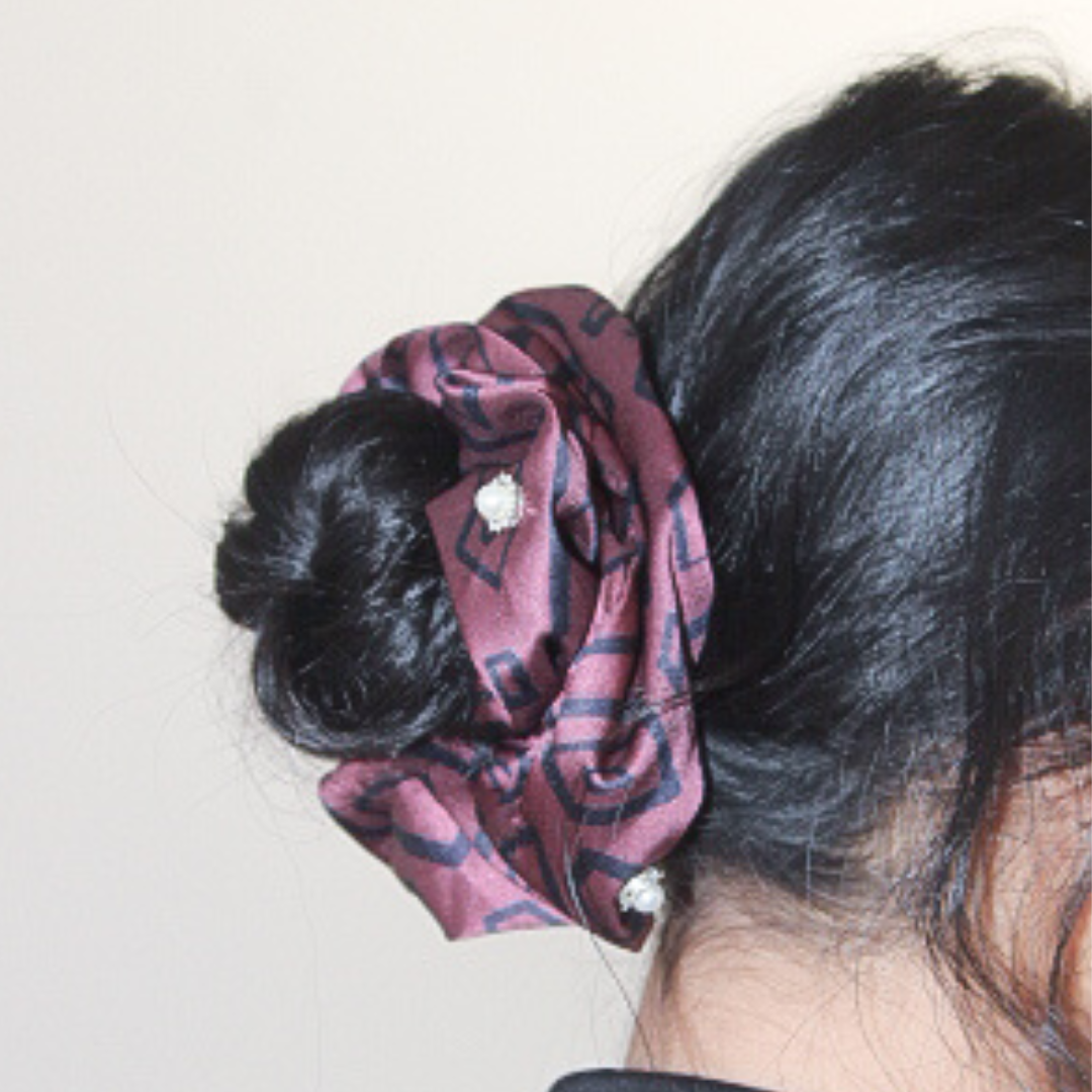 Customized Jumbo Silk Scrunchy