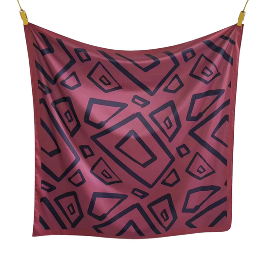 Silk Scarf in Petunias