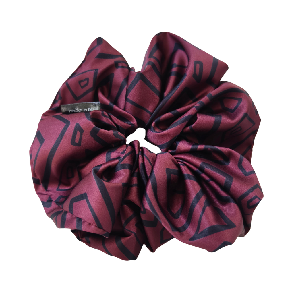 Jumbo Silk Scrunchy in Petunias