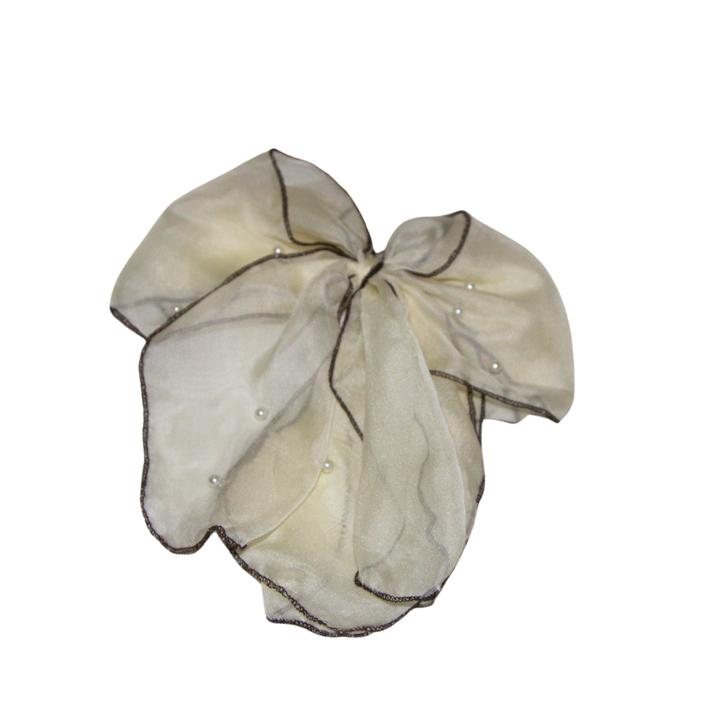 Lace Hair Bow in Dahlia