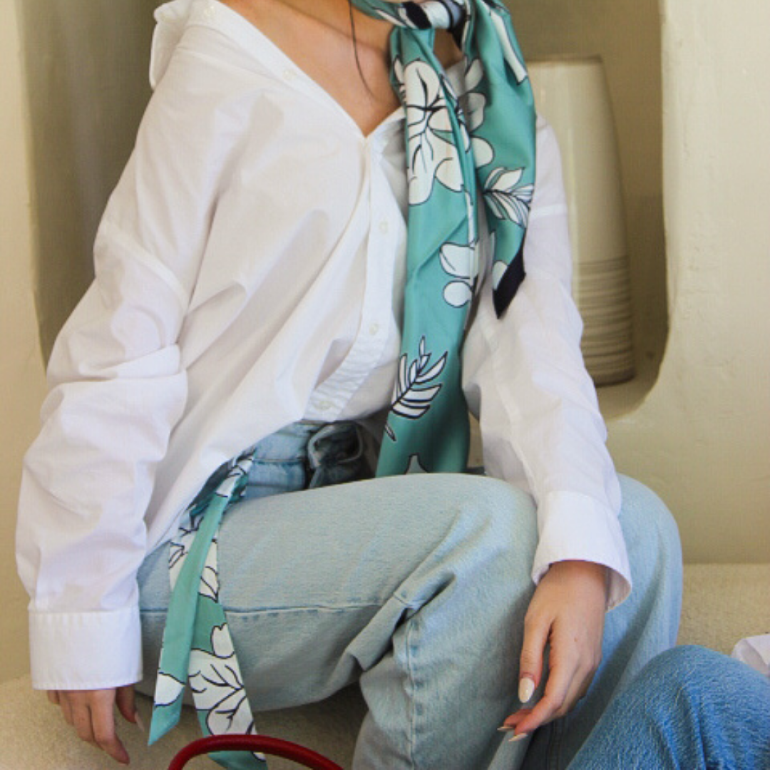 Ponytail Scarf in Stone Crop – Nadora Iman - Main Image