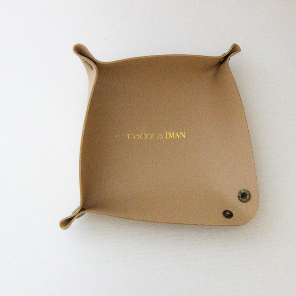 Elegant Leather Travel and Display Organizer Tray