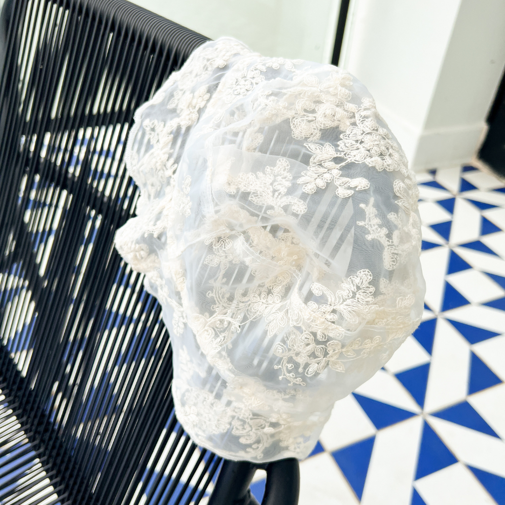 Lace Embroidered Bucket Hat in Tulip