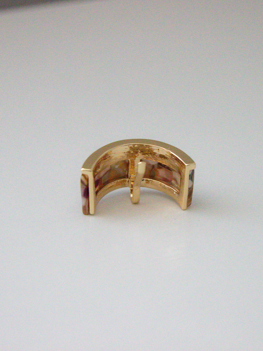 Ponytail Cuff in Brown Molten Gardenia