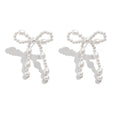Bow French Tassel Pearl Earrings