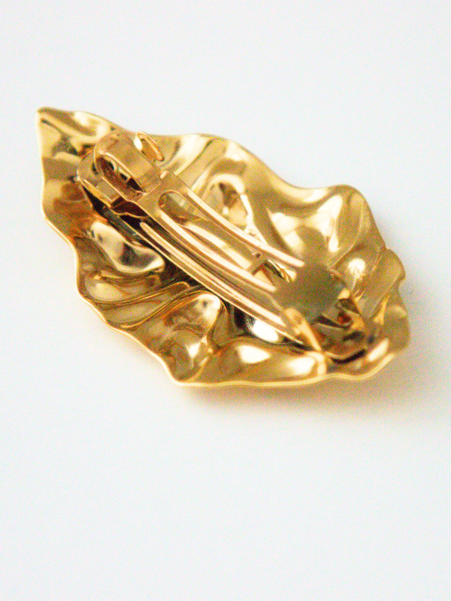Diamond Gold Texture Barrette in Iris